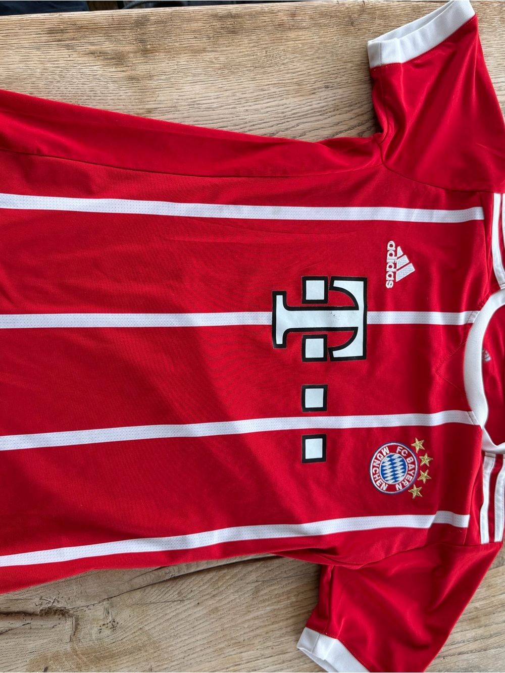 ADIDAS Red and White Kids FC Bayern Munich Soccer Jersey